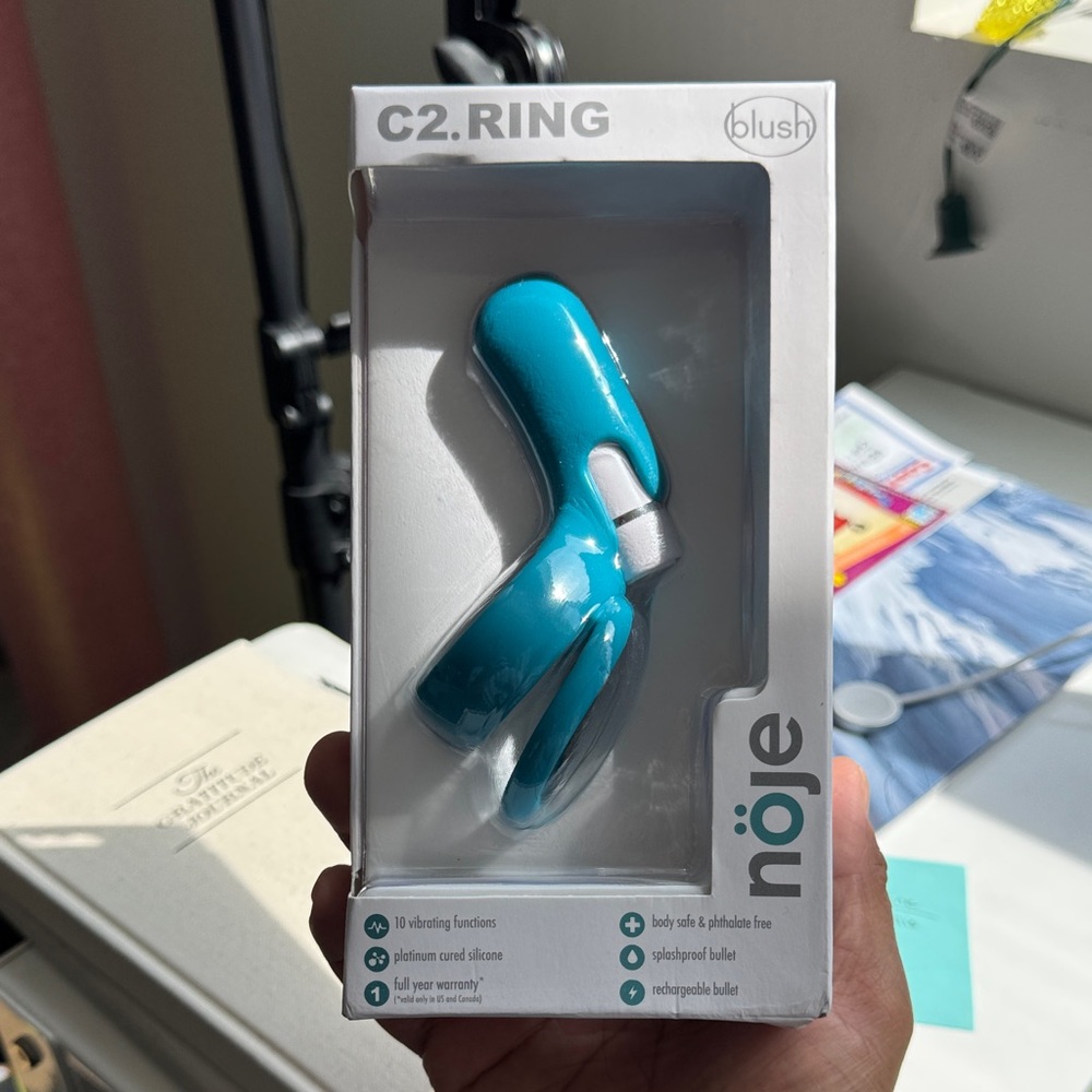 Blush C2.RING Vibrating Phone Accessory - Turquoise Blue